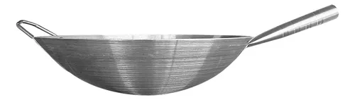 Wok Acero Inox Con Mango Y Aza 43 Cm