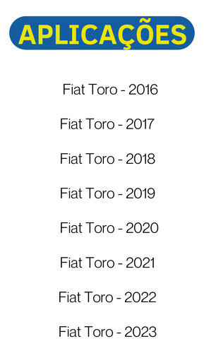 Kit Borracha Vedação Fiat Toro Dianteira Traseira 4 Peças