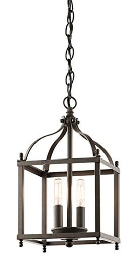 Kichler 42565 Larkin 2 Light 8 Amplia Colgante Con Jaula De 