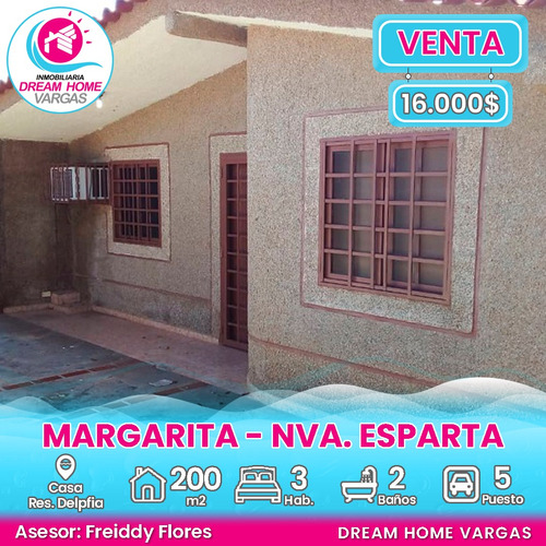 Casa En Venta Urb. Delpfia, Margarita  Nva. Esparta 