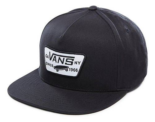 Gorra Vans Plana Para Hombre Negro Vn000qpu9rj Full Patch