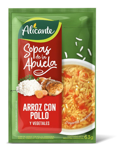 Alicante Sopa De La Abuela Arroz Con Pollo Vegetales X 63 Gr