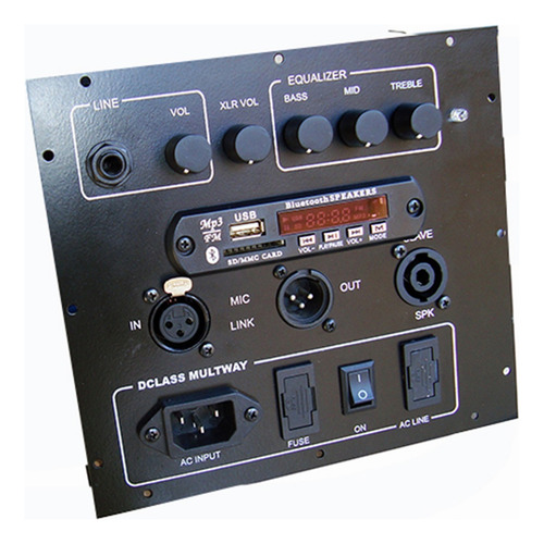 Kit Dclass Digital Bi Amp 700 + 100 Watts P/ Line Array
