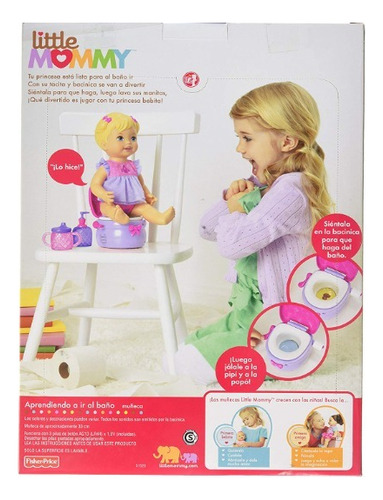 Muñeca Aprendiendo A Ir Al Baño Little Mommy Inodoro Sonidos