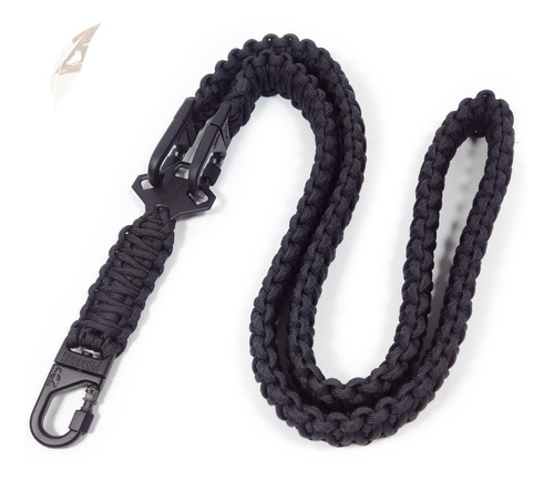 Bandoleira Tática Militar 1 E 2 Ponta Paracord Preto Pegasus