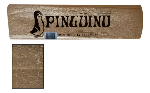 Papel Crepe A Perlado Y Metalico Pinguino 2m X 45cm Cobre Metalico