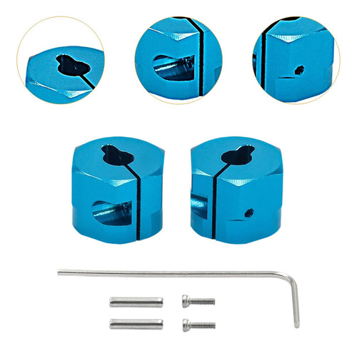 2 Piezas 1/10 Rc Rc Car Rueda Hex Exportador