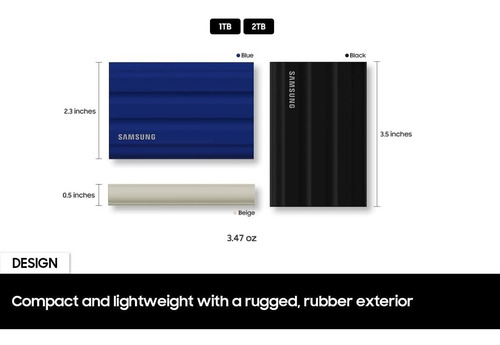 Samsung T7 Shield Ssd 2tb Portable Usb 3.2 Waterproof