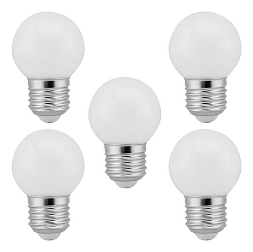 5 Lâmpadas Led Bolinha Decorativa Orby 2,5w 220v Branco Frio