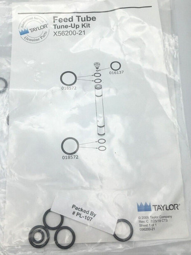 Taylor Lot Of 1 Kit X56200-7, X56200-10, X56200-21, Gask Aac