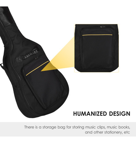 Yue Funda For Guitarra 41: Buey Grueso, Acolchada Y Con