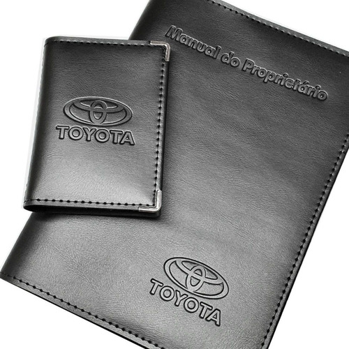 Imagem 1 de 6 de Kit Toyota Porta Manual E Porta Documento Couro Eco