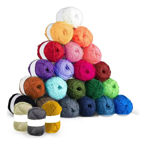 Hilo Algodón / Cotton 55mts 24 Colores Para Amigurumi 25grs