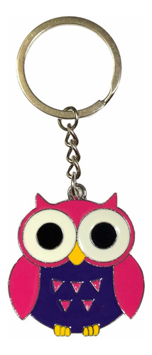 Llavero Metálico Souvenir Cute Owl Colors Búho Regalo Ideal