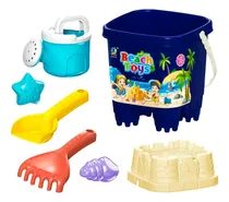 Comprar Set 7pcs Balde Playa + Pala + Rastrillo + Moldes - El Rey