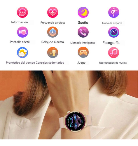 Nfc Reloj Inteligente Para Mujer Bluetooth Smartwatch Moda