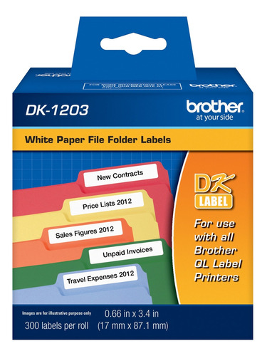 Brother Dk-1203 -rollo Etiqueta Para Carpeta Archivo