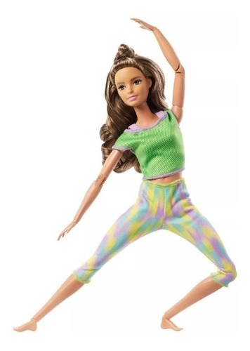 Imagem 3 de 10 de Barbie Feita Para Mexer Morena Roupa Verde Ms