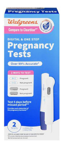 Walgreens Prueba De Embarazo 2 Piezas Analogo Y Digital