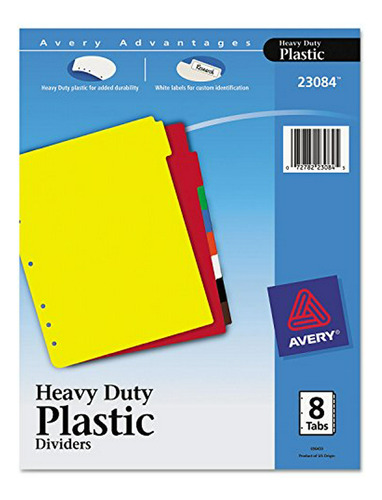 Avery Heavy Duty Tamaño Del Divisores, Carta De Plástico, Va