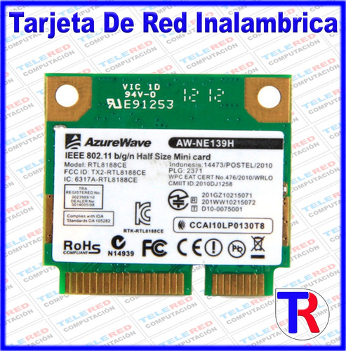 Tarjeta De Red Inalámbrica Mod Rtl8188ce Acer Asus Toshiba