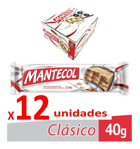 Mantecol Barra Caja 12 Unidades Clásico (40g C/u) Display