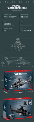 Serie Militar De Bloques De Construcción De Helicópteros Arm