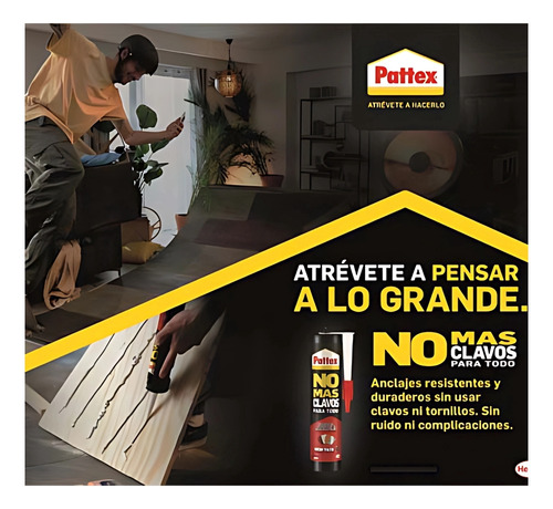 Pegante No Mas Clavos Para Paredes Blanco Adhesivo