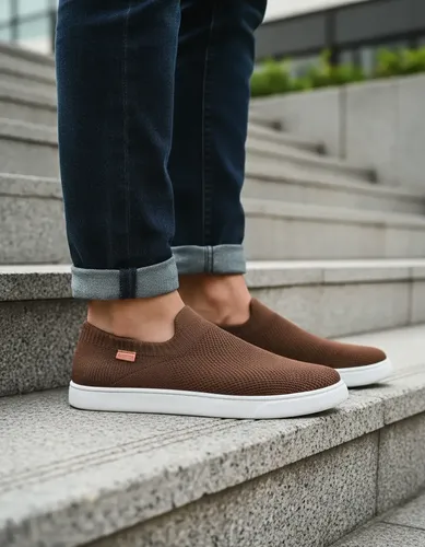 Tênis Feminino Slip On Casual Anacapri Liso Marrom Liso 36