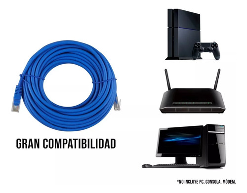 Cable Red 2 Mts Categoría Cat5 Utp Rj45 Ethernet Internet