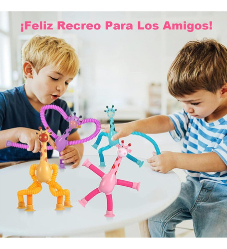 1 4pcs Juguetes Para Niños Ventosas Tubo Telescópico Jirafa