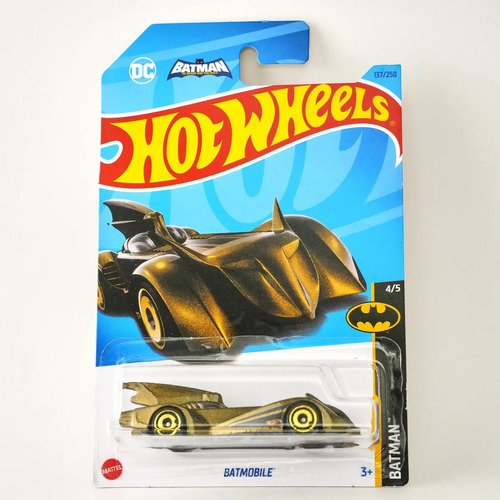 Batimovil Batman Golden - Escala 1/64 Hot Wheels