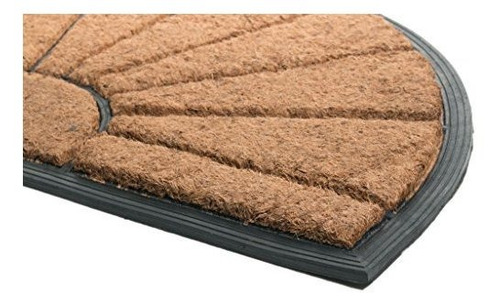 Felpudo Semicircular De Fibra De Coco Imports Decor Con Part