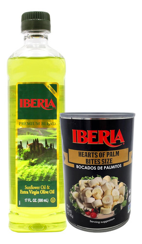 Iberia Aceite Oliva/girasol 500ml Palmitos En Trozos 397g