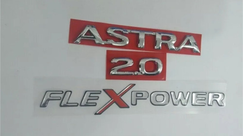 Kit Emblemas Astra + 2.0 + Flexpower -  3 Peças
