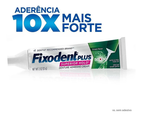 Fixodent 57g Scope - Adesivo Para Próteses Dentárias