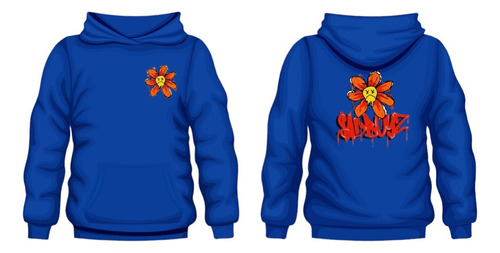 Hoodie Sudadera $ad Boys Frente Flore Atras Corrid Junior H