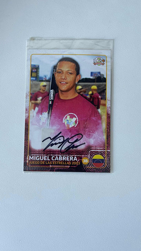 Miguel Cabrera Postal 1000 Sonrisas 1/10 Firmada