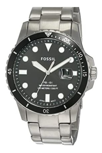 Fossil Fb-01 Reloj De Pulsera Para Hombre 42 Mm Plateado