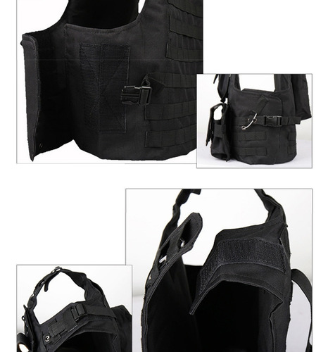 Imagen 7 de 7 de Chaleco Tactico Militar Paintball Airsoft Bolsos Removibles.