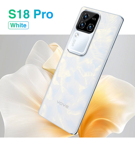 Vove S18 Pro Dual Sim Smartphone 2025 Últimas Más Barato Teléfono 16gb+512gb,6.8 Pulgadas Pantalla Ofertas,dimensity 9200+,cámara De 50 Mp, Popular Blanco