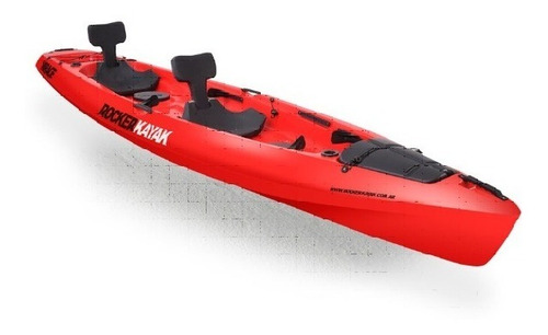 Imagen 3 de 10 de Combo Kayak Rocker Mirage 2 Personas 4,00 Mts Remos Butaca