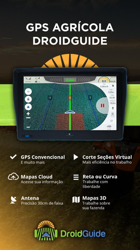 Gps Agricultura Droidguide Barra De Luz Kit Com Antena