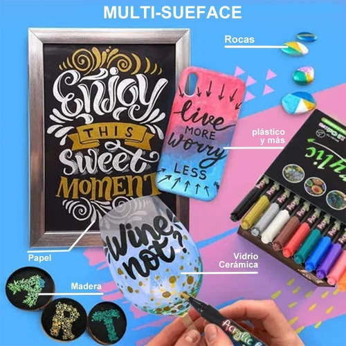 Imagen 3 de 9 de Lápiz De Color Acrílico Kit De Pintura De 36 Colores Plumone