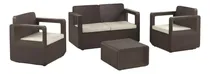 Comprar Juego De Living Para Exterior Set Apolo Color Marron Y Beige