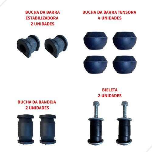 Kit De Buchas Dianteiro - Towner Jr E Pickup Effa (sem Capô)