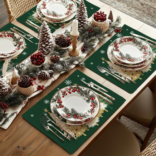 Mantel Individual Navideño Q Mantel De Mesa Christmas Home L