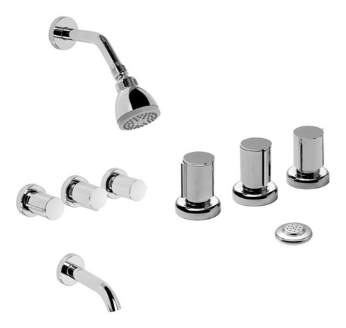 Combo Griferías Baño Piazza Domani Bidet Ducha Set Kit