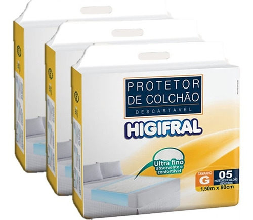 Protetor De Colchão Lençol Descartável Geriatrico Higifral