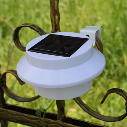 Foco Led Redondo Con Panel Solar 3.7v Blanco
